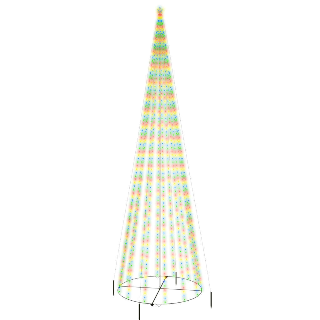 Brad de Crăciun conic, 1134 LED-uri, multicolor, 230x800 cm