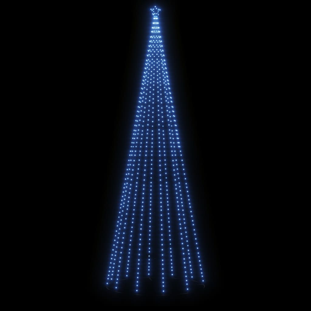 Brad de Crăciun cu țăruș, 732 LED-uri, albastru, 500 cm