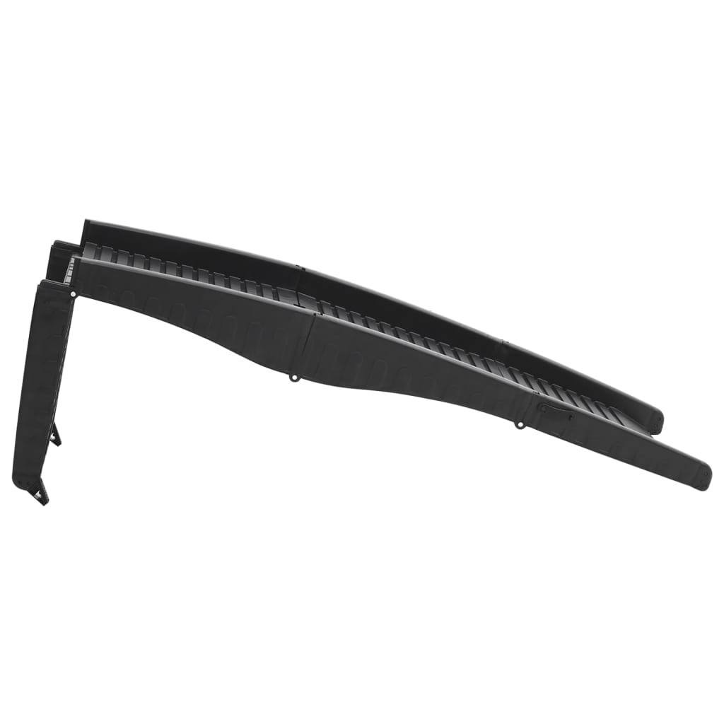 Rampă pliabilă pentru câini, negru, 153x40x12,5 cm, plastic