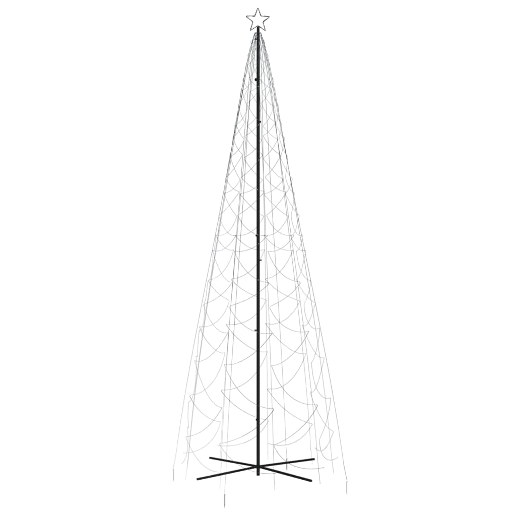 Brad de Crăciun conic, 1400 LED-uri, alb rece, 160x500 cm