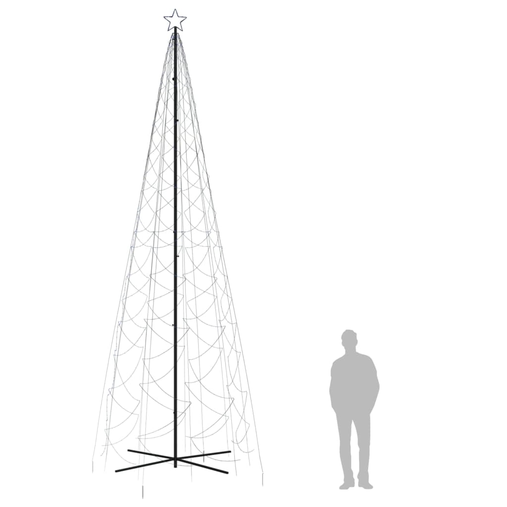 Brad de Crăciun conic, 1400 LED-uri, albastru, 160x500 cm