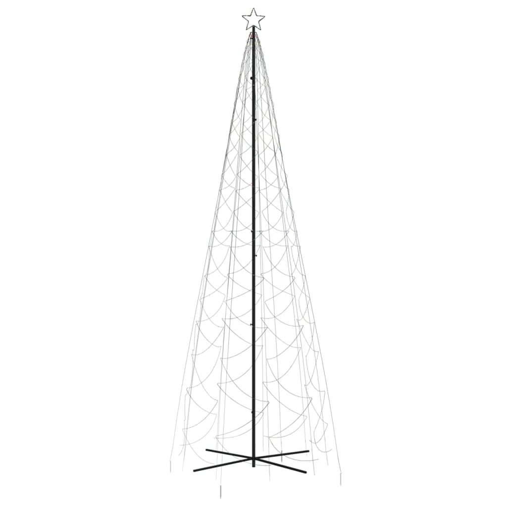 Brad de Crăciun conic, 1400 LED-uri, multicolor, 160x500 cm