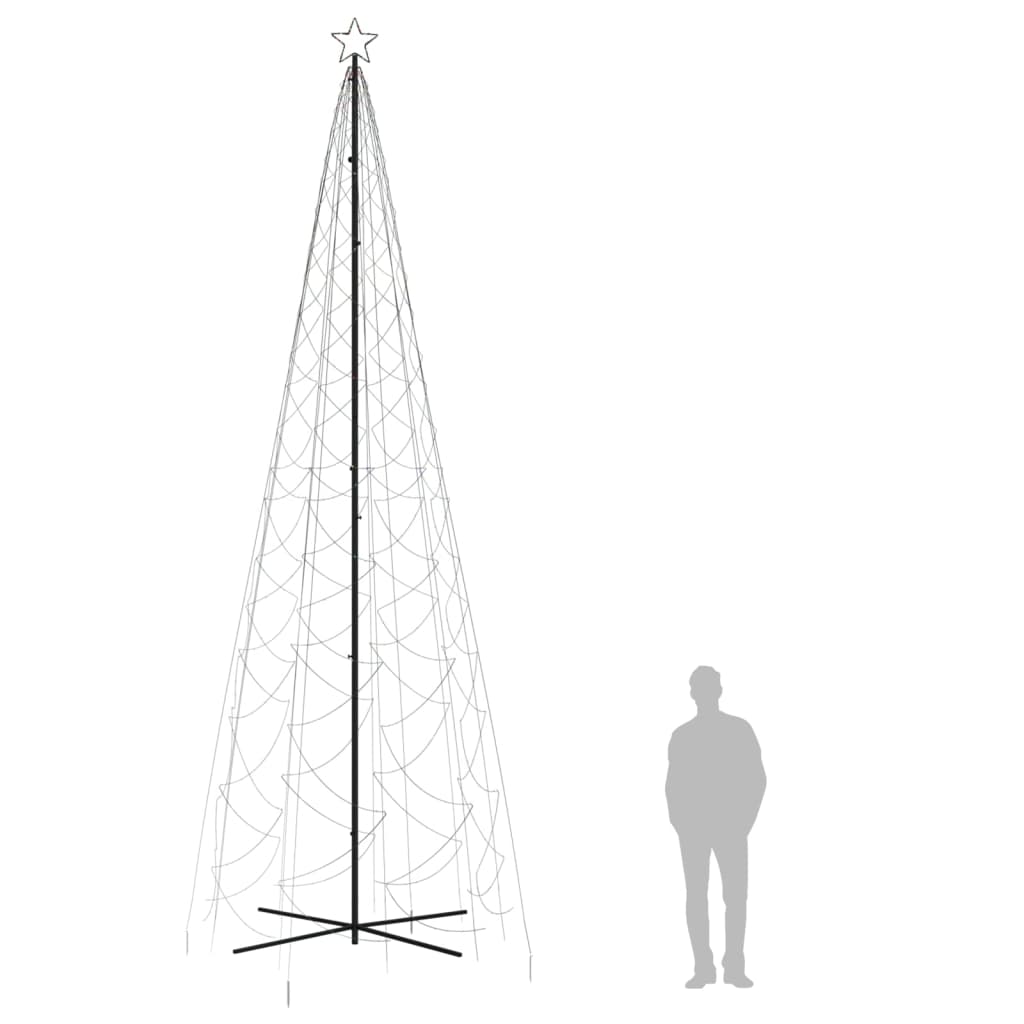 Brad de Crăciun conic, 1400 LED-uri, multicolor, 160x500 cm