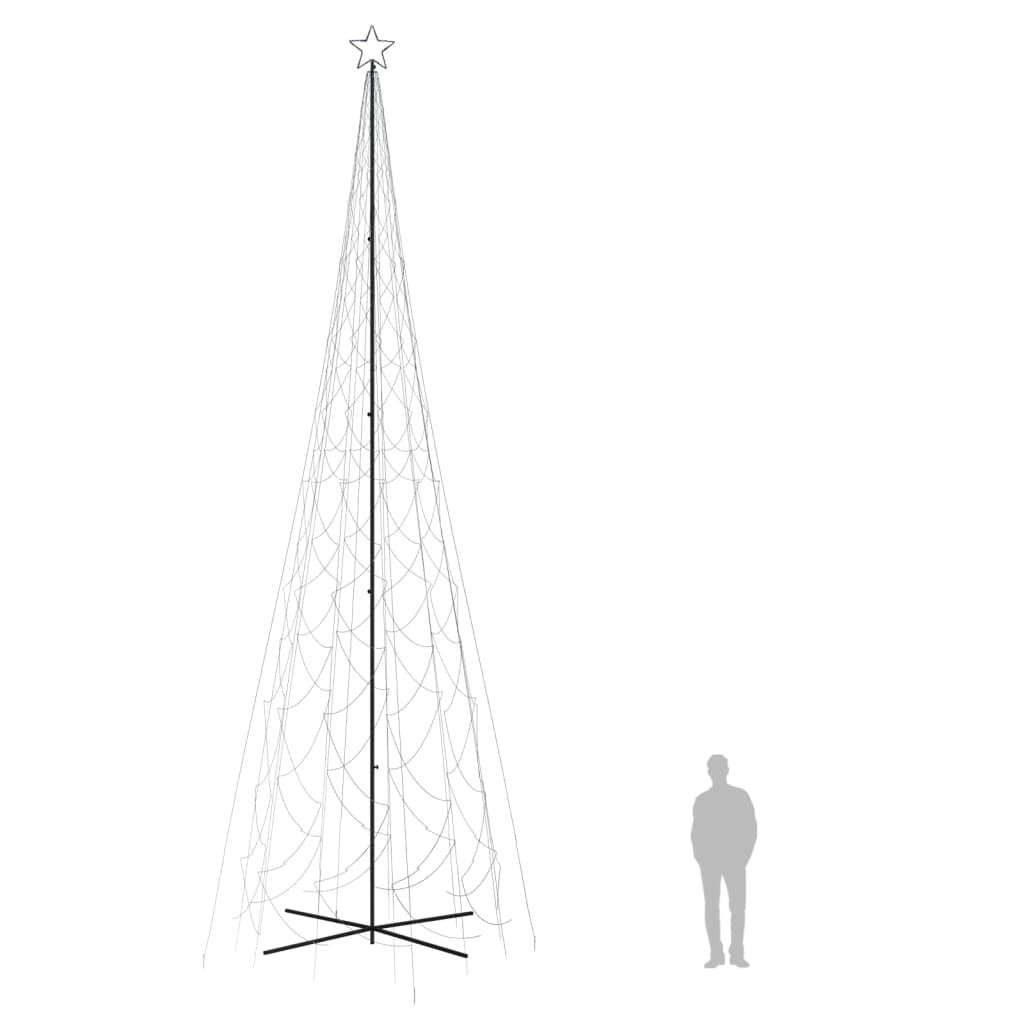 Brad de Crăciun conic, 3000 LED-uri, alb rece, 230x800 cm