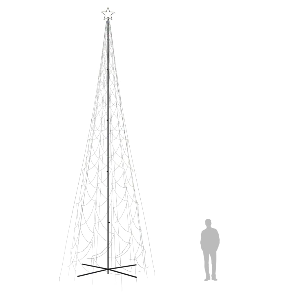 Brad de Crăciun conic, 3000 LED-uri, multicolor, 230x800 cm