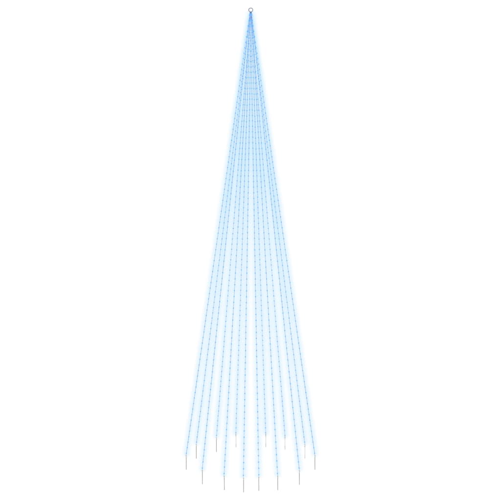 Brad de Crăciun pe catarg, 1134 LED-uri, albastru, 800 cm