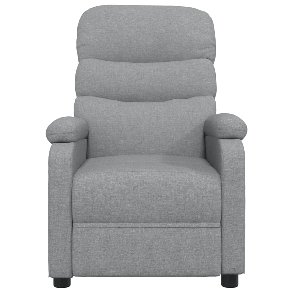 Fotoliu rabatabil, gri deschis, material textil