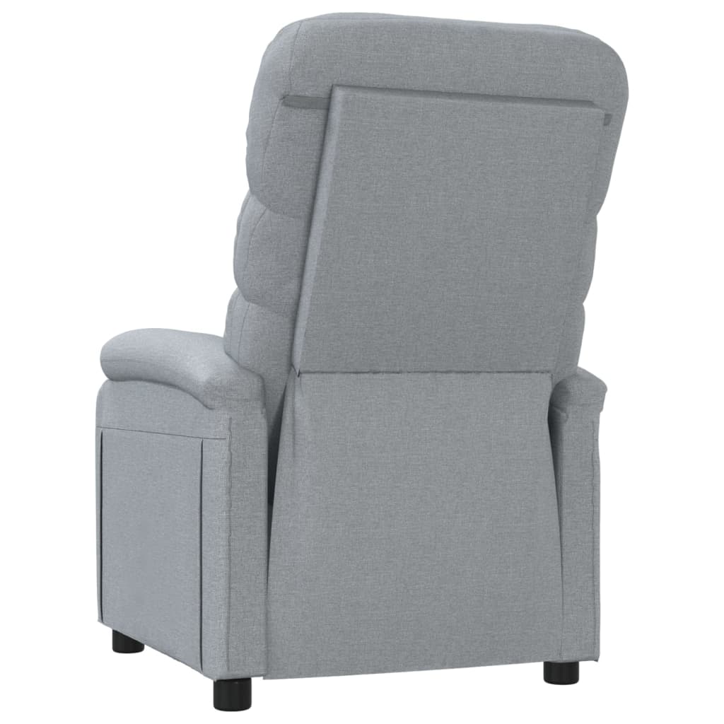 Fotoliu rabatabil, gri deschis, material textil