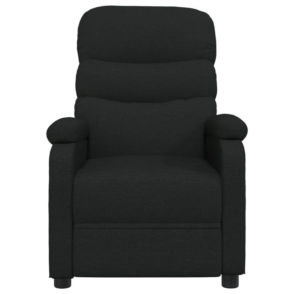 Fotoliu rabatabil, negru, material textil