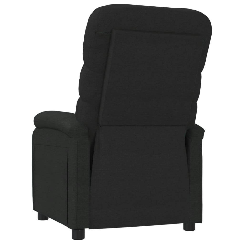 Fotoliu rabatabil, negru, material textil