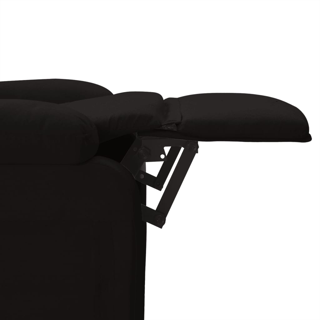 Fotoliu rabatabil, negru, material textil