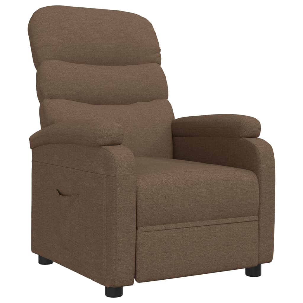 Fotoliu rabatabil, maro, material textil