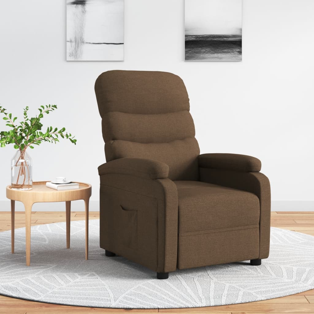 Fotoliu rabatabil, maro, material textil