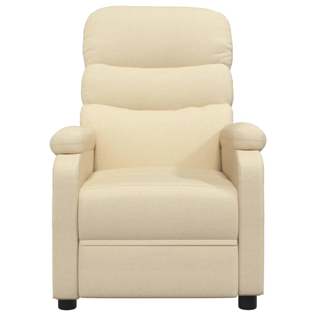 Fotoliu rabatabil, crem, material textil