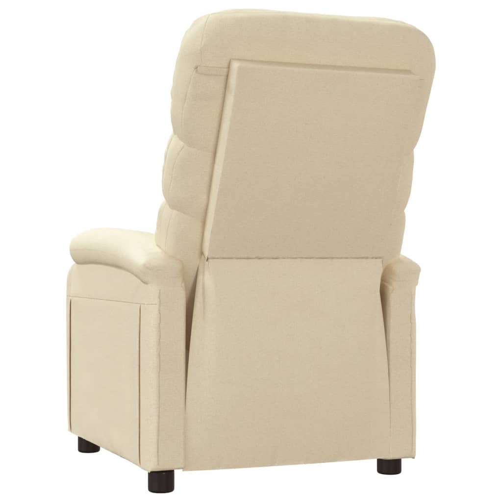 Fotoliu rabatabil, crem, material textil