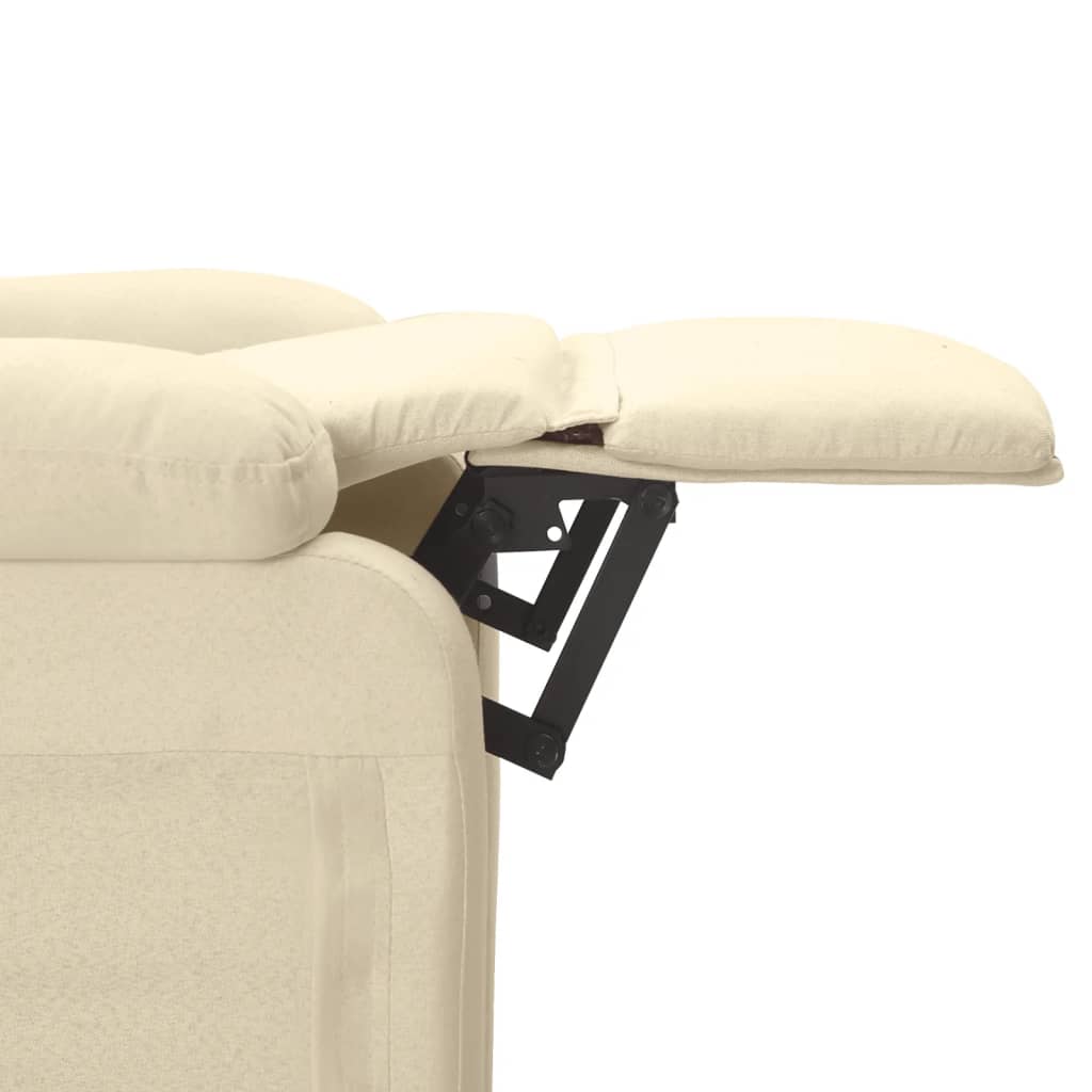 Fotoliu rabatabil, crem, material textil