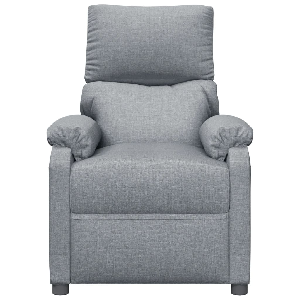 Fotoliu rabatabil, gri deschis, material textil