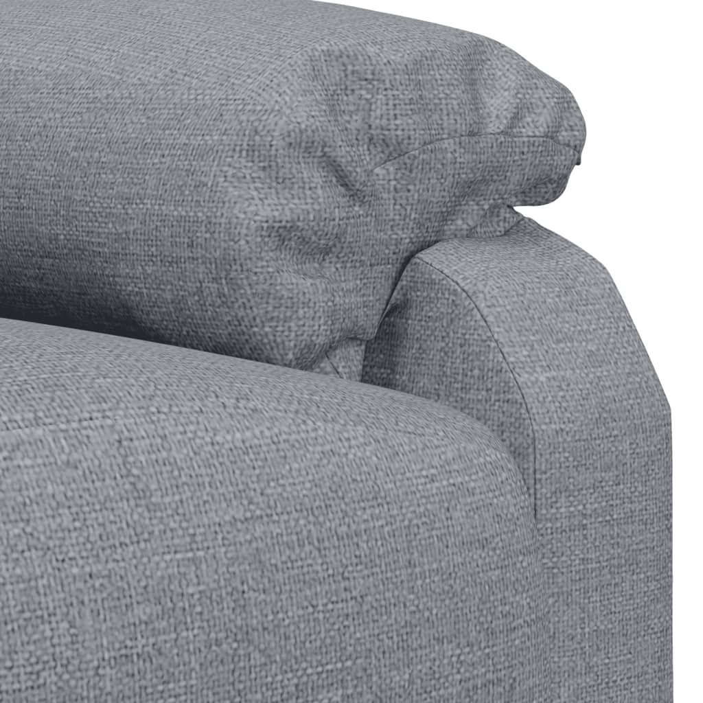 Fotoliu rabatabil, gri deschis, material textil
