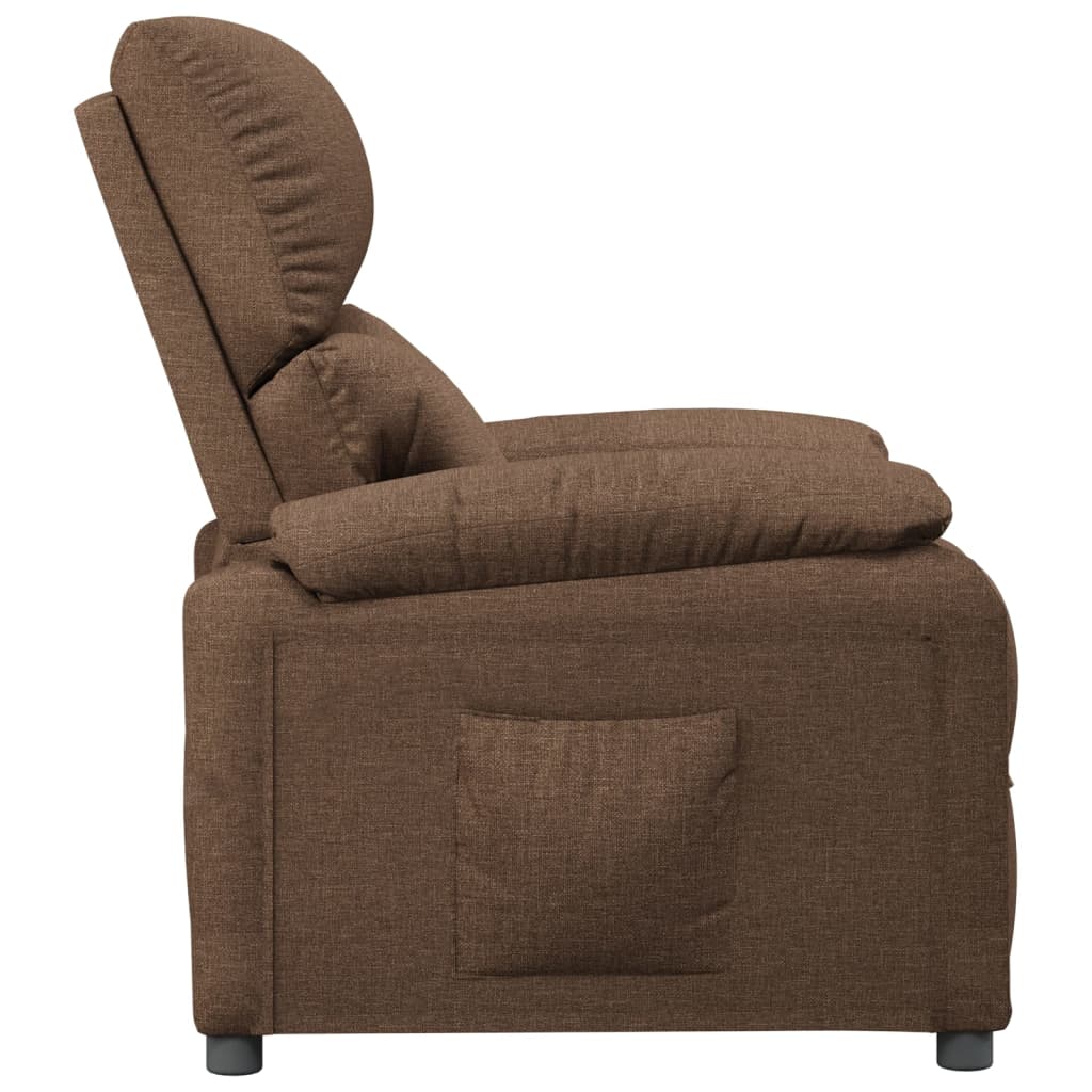 Fotoliu rabatabil, maro, material textil