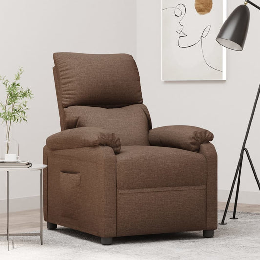 Fotoliu rabatabil, maro, material textil