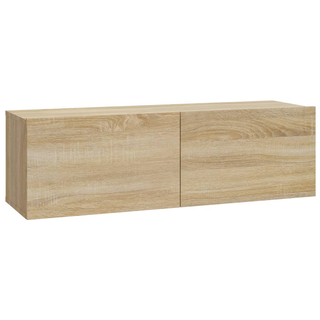 Dulapuri TV de perete 2 buc. stejar 100x30x30 cm lemn compozit