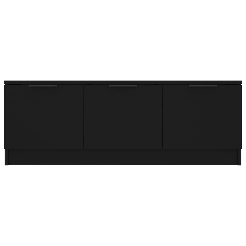 Comodă TV, negru, 102x35x36,5 cm, lemn prelucrat