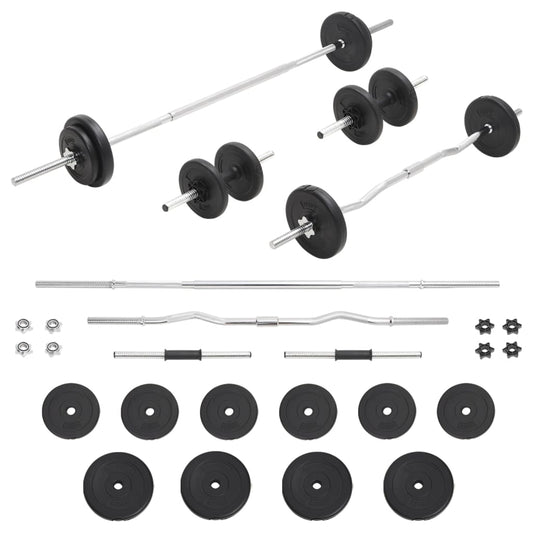 Set de haltere și gantere, 30 kg