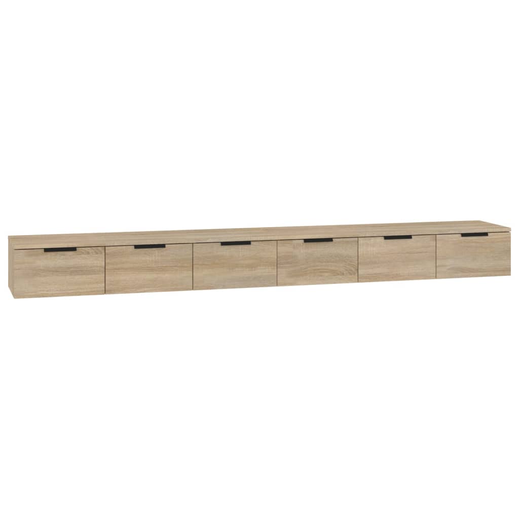 Dulapuri perete, 2 buc., sonoma, 102x30x20 cm, lemn prelucrat