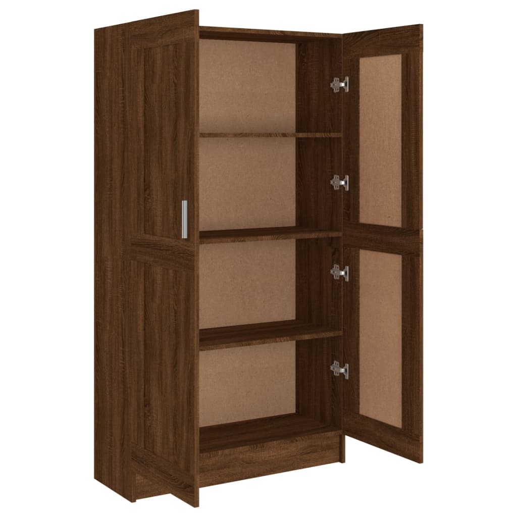 Bibliotecă, stejar maro, 82,5x30,5x150 cm, lemn prelucrat