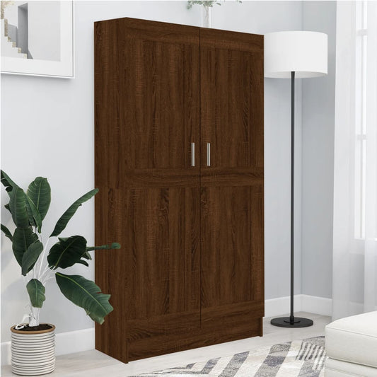 Bibliotecă, stejar maro, 82,5x30,5x150 cm, lemn prelucrat