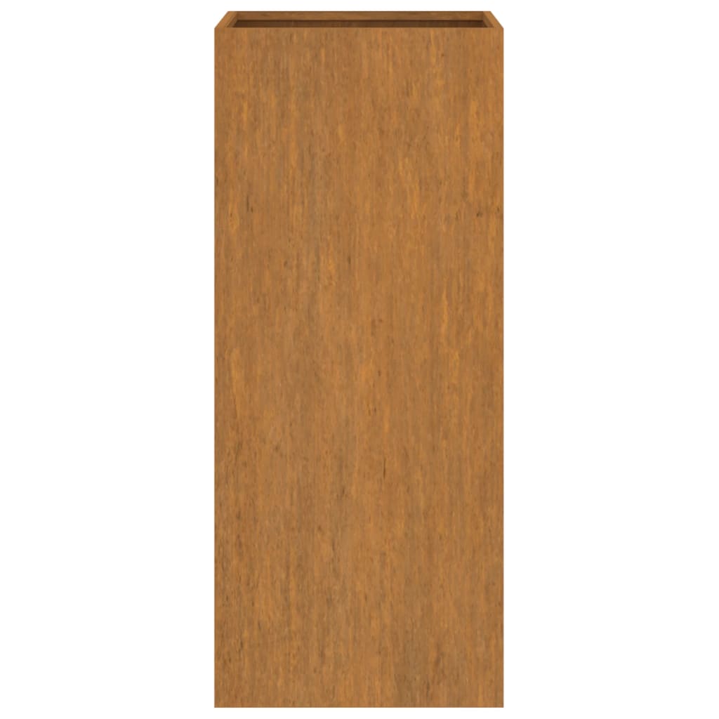 Jardinieră, 32x29x75 cm, oțel corten