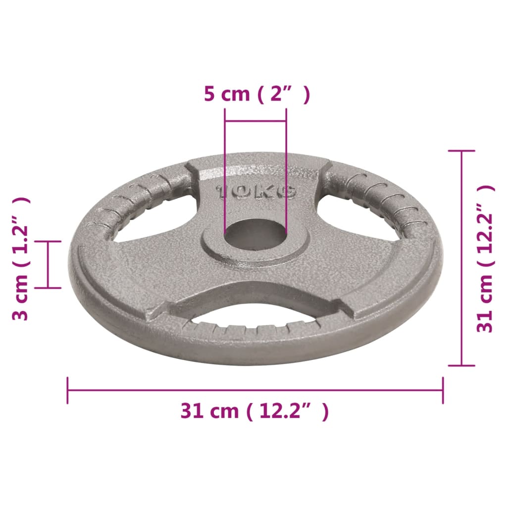 Plăci de greutate olimpice, 2 buc., 20 kg, fontă