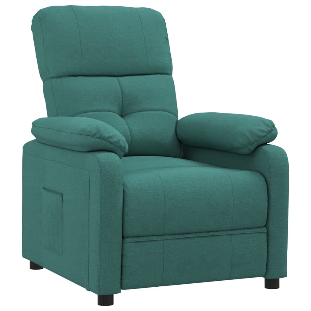 Fotoliu rabatabil, verde închis, material textil