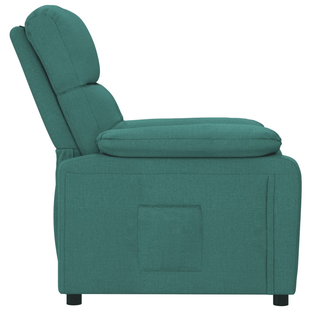 Fotoliu rabatabil, verde închis, material textil