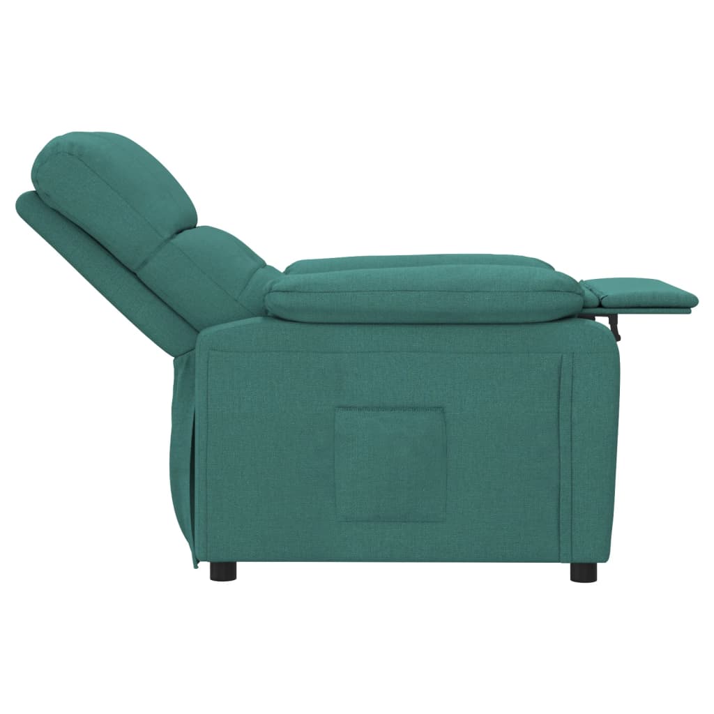Fotoliu rabatabil, verde închis, material textil