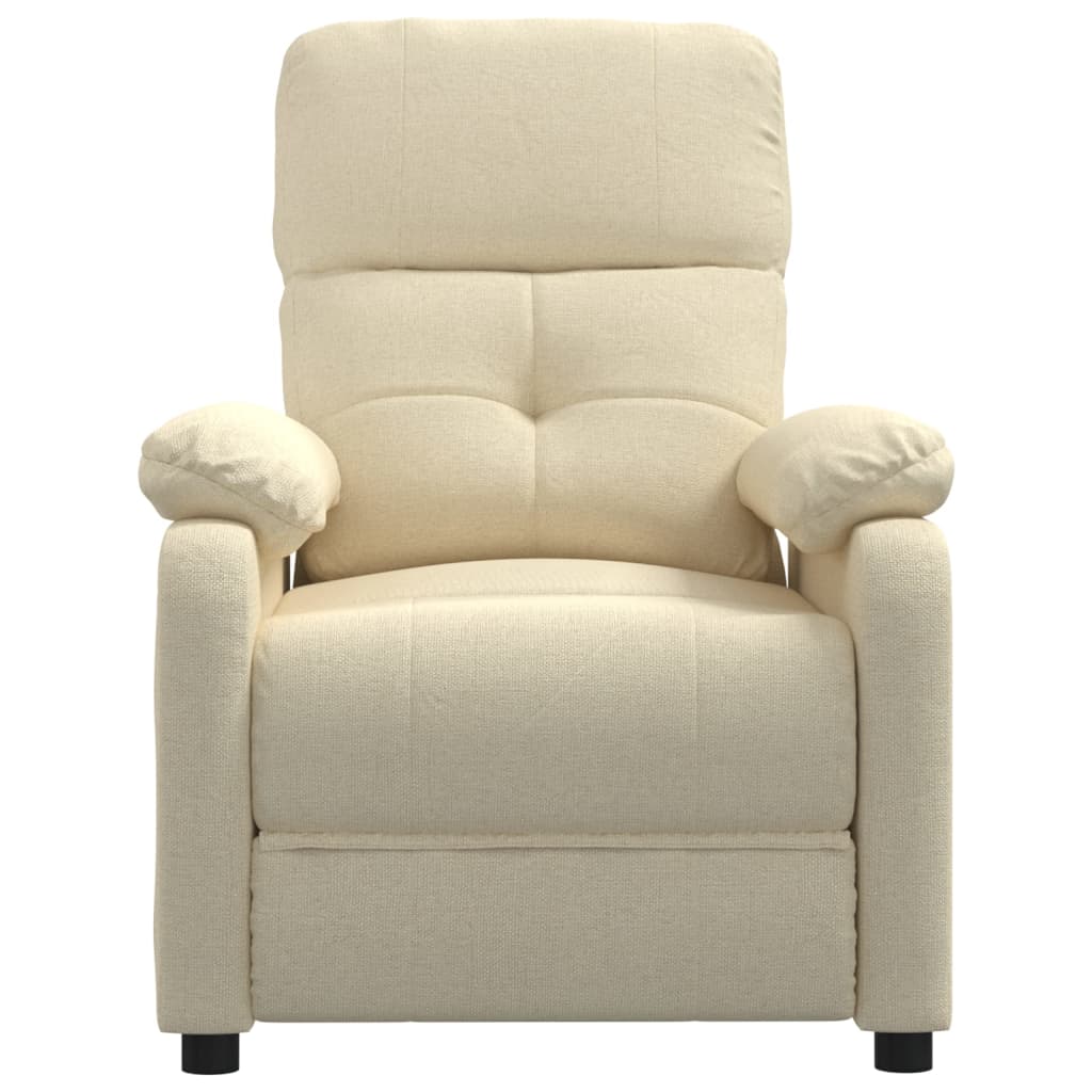 Fotoliu rabatabil, crem, material textil