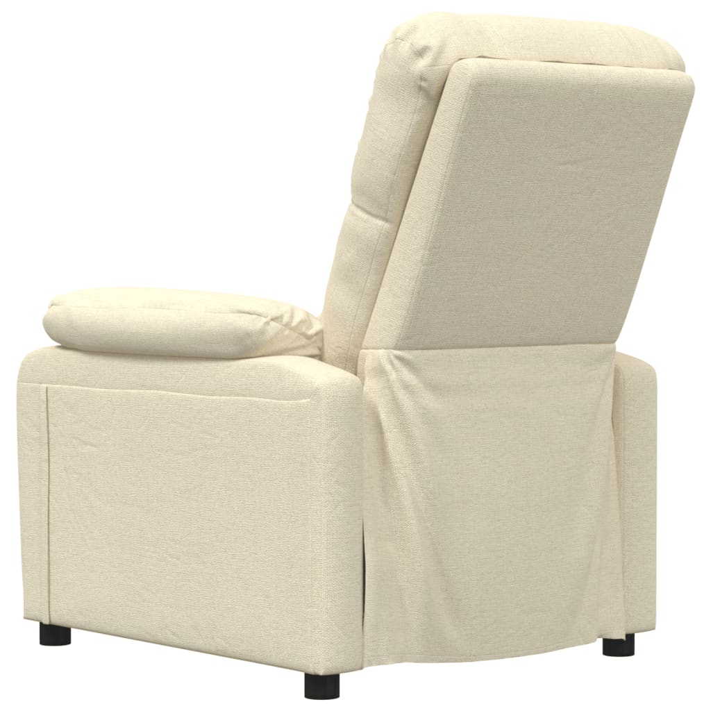 Fotoliu rabatabil, crem, material textil