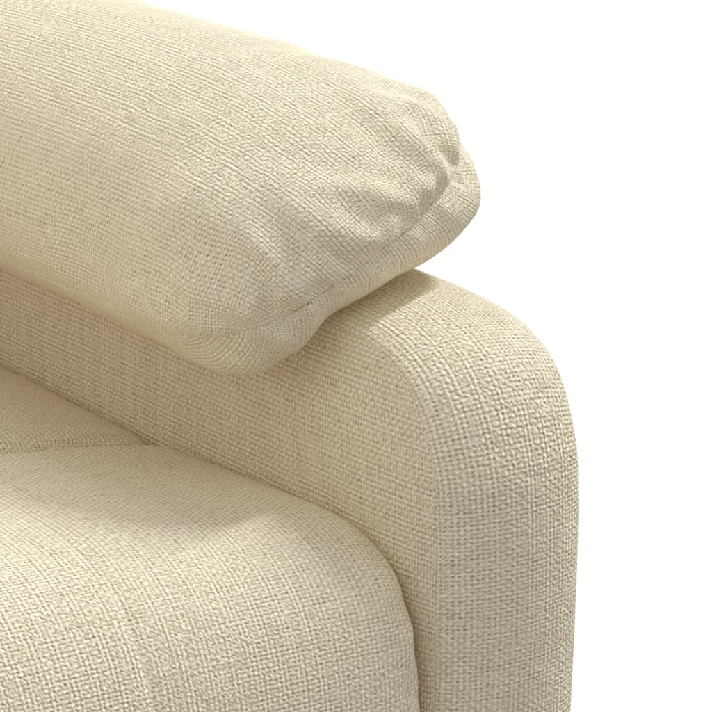 Fotoliu rabatabil, crem, material textil