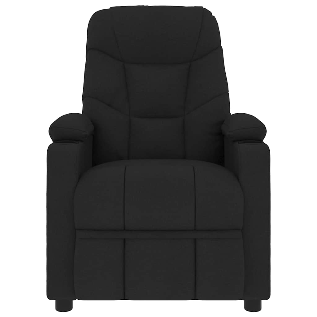 Fotoliu rabatabil, negru, material textil
