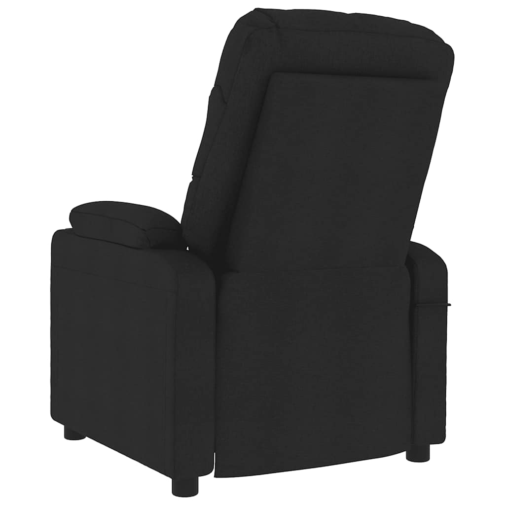 Fotoliu rabatabil, negru, material textil