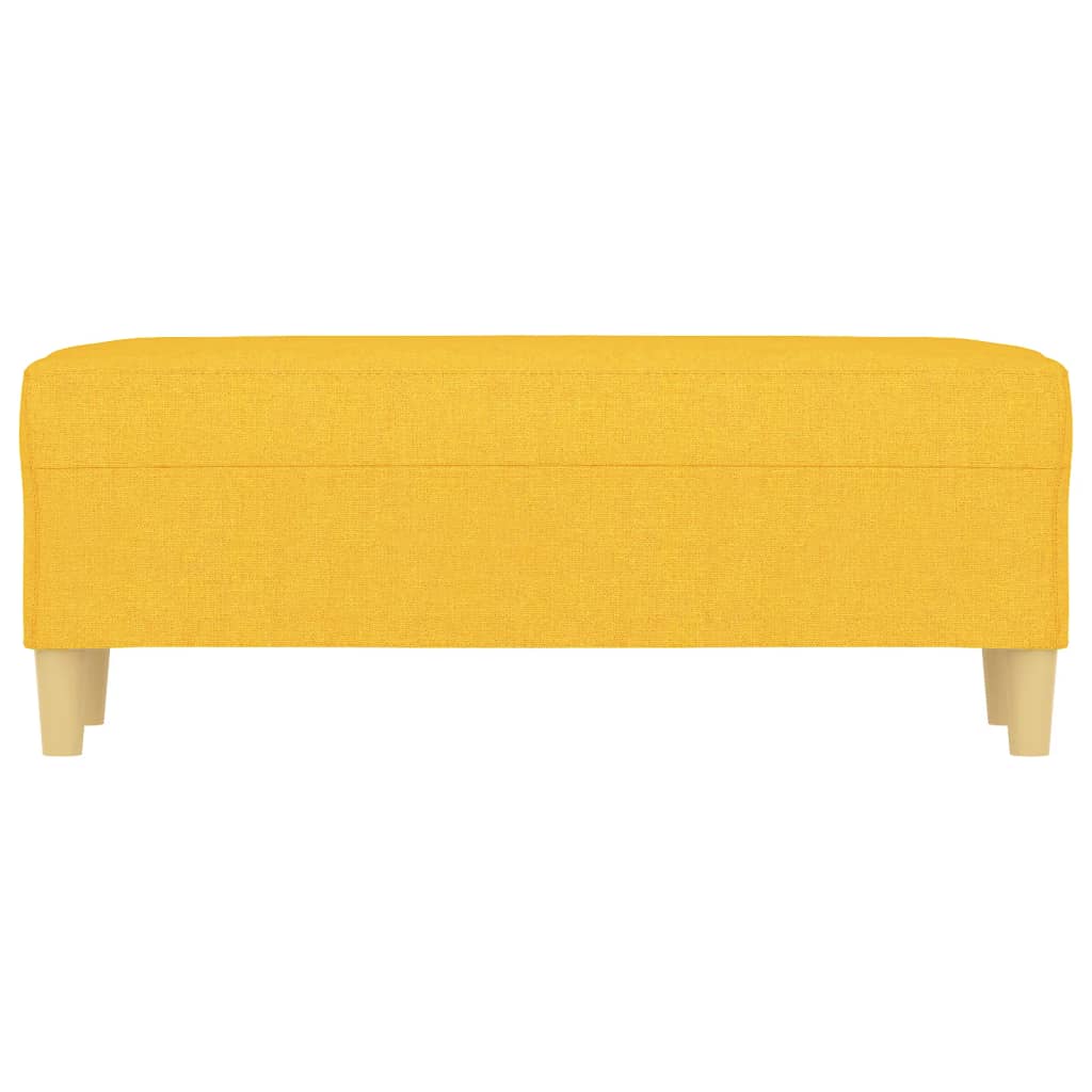 Bancă, galben deschis, 100x35x41 cm, textil