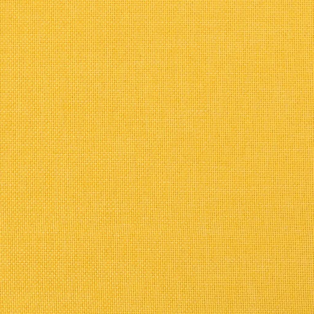 Bancă, galben deschis, 100x35x41 cm, textil