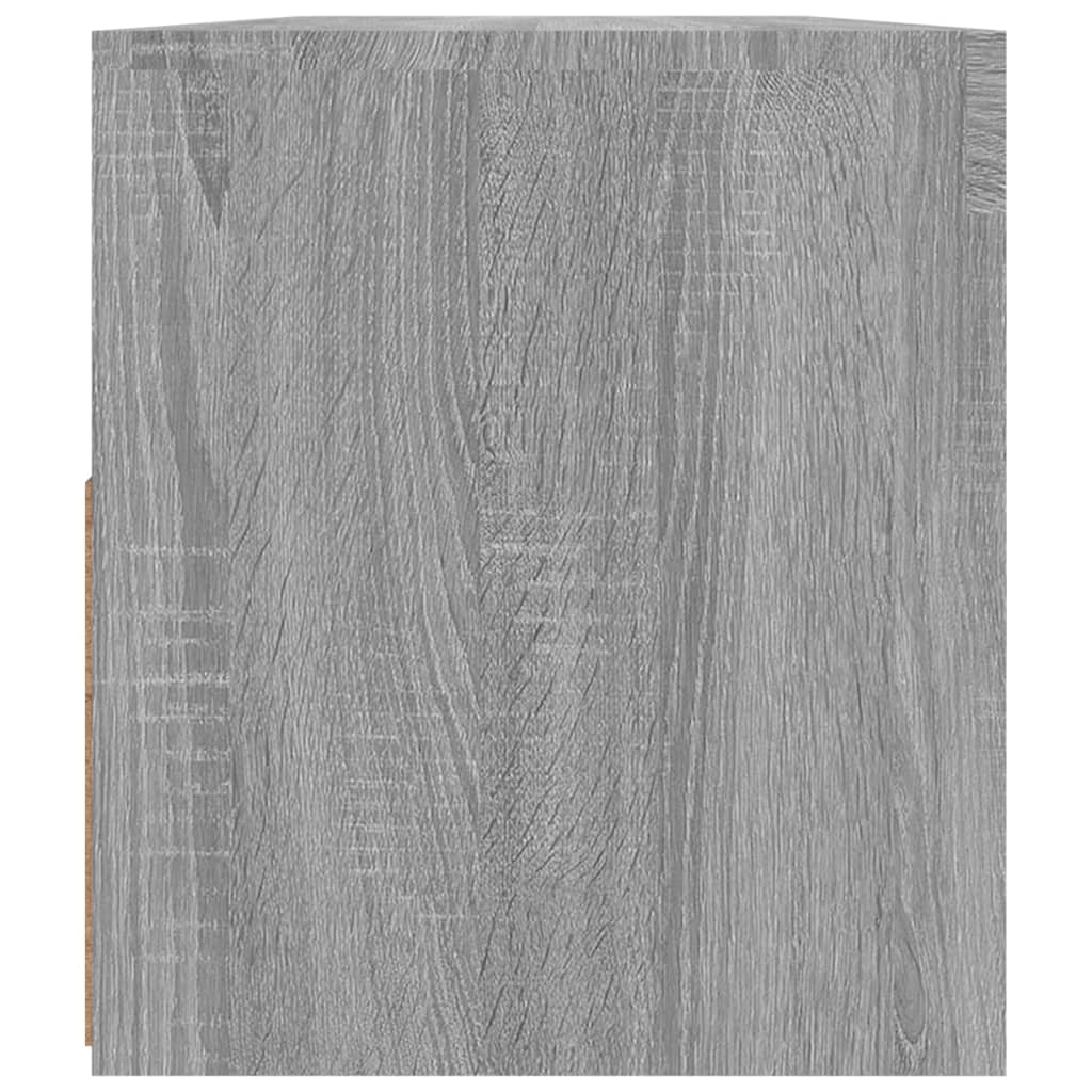 Comodă TV cu lumini LED, gri sonoma, 90x35x40 cm
