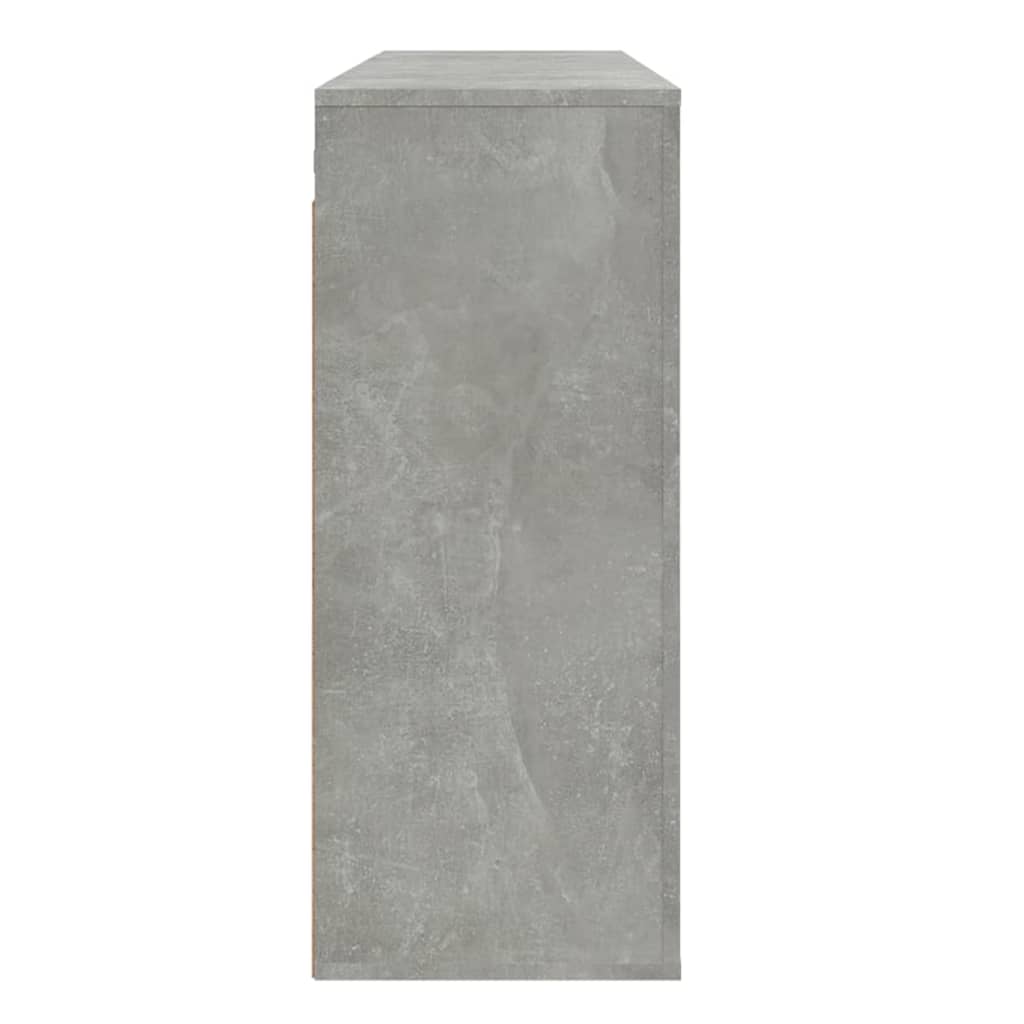 Dulap de perete, gri beton, 80x33x80 cm, lemn prelucrat