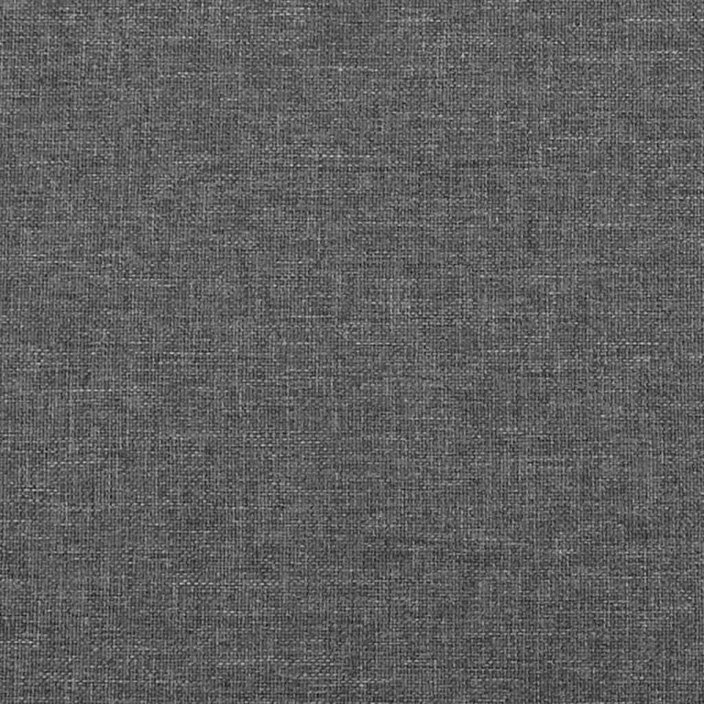 Tăblie de pat cu aripioare gri închis 103x23x118/128 cm textil