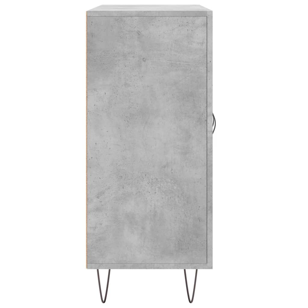 Dulap, gri beton, 90x34x80 cm, lemn compozit