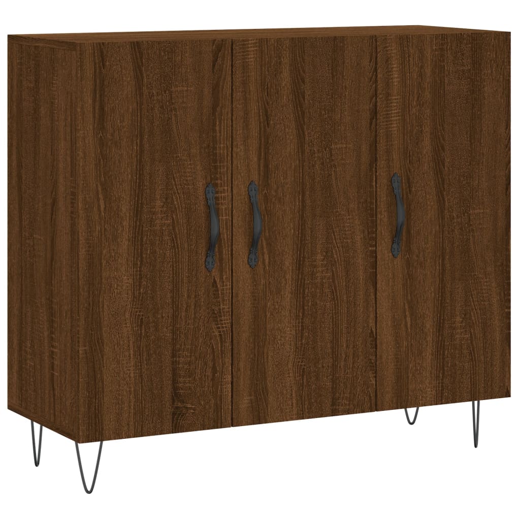 Dulap, stejar maro, 90x34x80 cm, lemn compozit