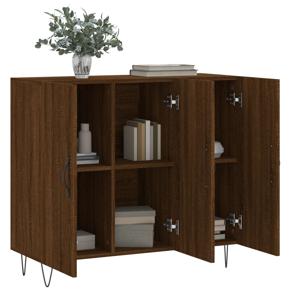 Dulap, stejar maro, 90x34x80 cm, lemn compozit