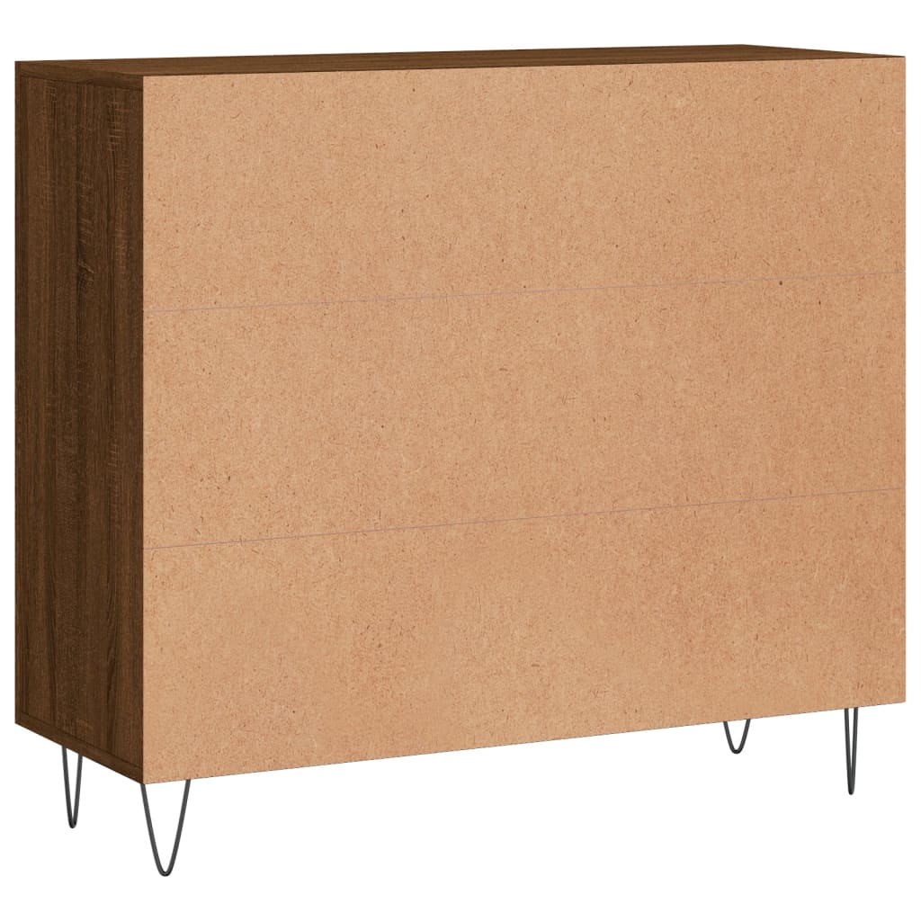 Dulap, stejar maro, 90x34x80 cm, lemn compozit