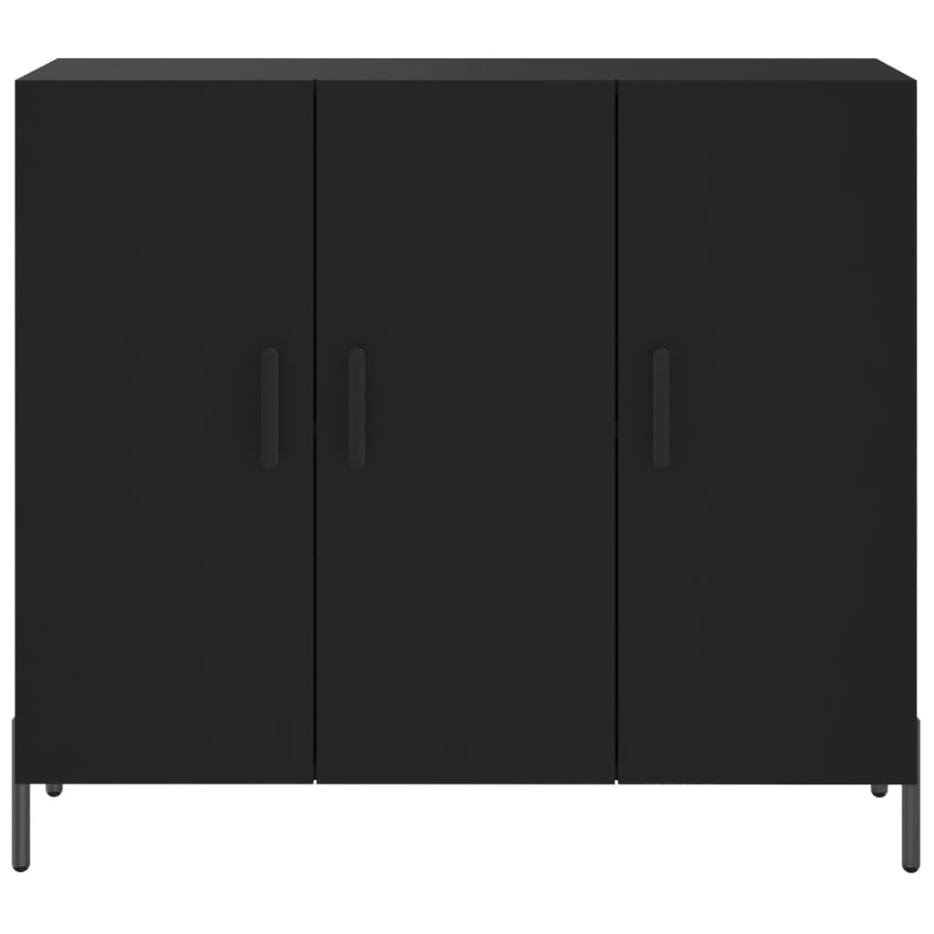 Dulap, negru, 90x34x80 cm, lemn compozit